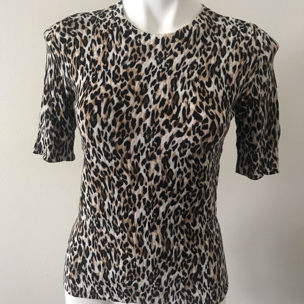 WHBM leopard print top